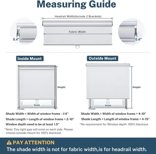 Vista 7 de Persianas enrollables opacas sin cordones con aislamiento térmico, impermeables, resistentes al fuego, resistentes a las arrugas, persianas