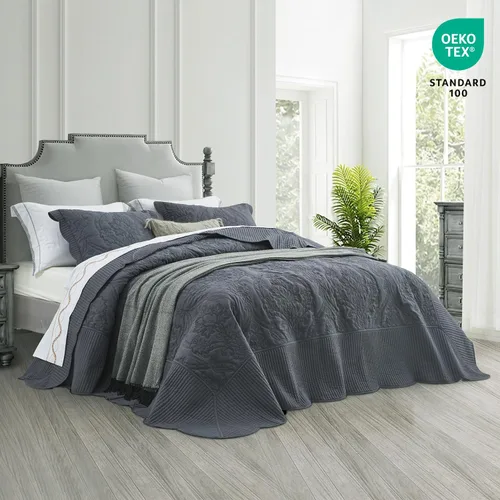 Vista 9 de CHIXIN - Juego de colcha tamaño King/Cal King extragrande, diseño de Navidad, microfibra ligera y suave, 4 piezas