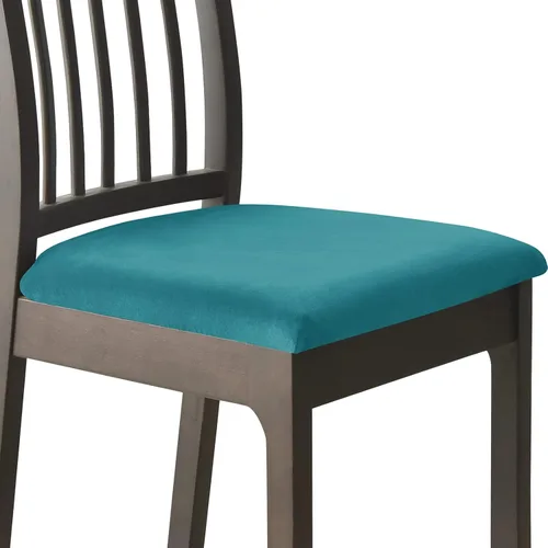Vista 29 de Fundas de asiento de terciopelo para silla de comedor, fundas elásticas para sillas de comedor con lazos, funda protectora suave para cocina, hotel