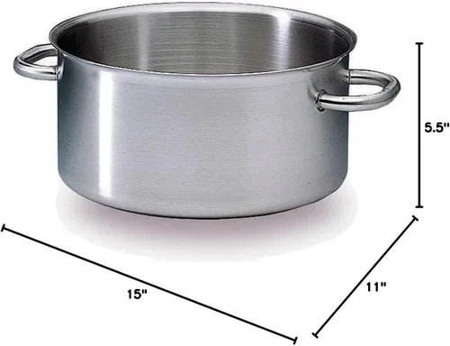 Vista 3 de Matfer Bourgeat Excellence - Cacerola sin tapa, acero inoxidable de 11 pulgadas, 693028