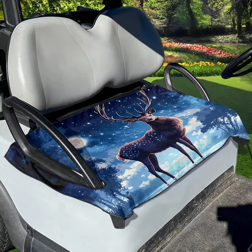 Vista 27 de Fundas de asiento de carrito de golf, lavables para carrito de golf, manta de toalla para carrito de golf, club, coche, fácil de instalar, funda
