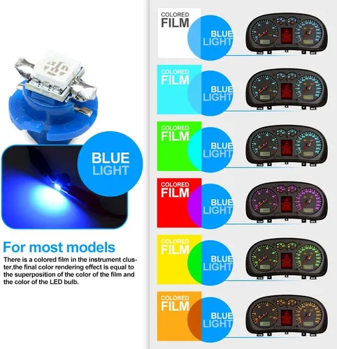 Vista 7 de Kit de bombillas LED azules para tablero de instrumentos para VW Beetle para Golf Mk3 Mk4 para Jetta MK3 MK4 Passat B5 B5.5 Tacómetro Velocímetro