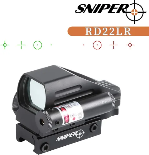 Vista 2 de RD22LR - Combo láser de punto rojo holográfico para mira de pistola de Airsoft