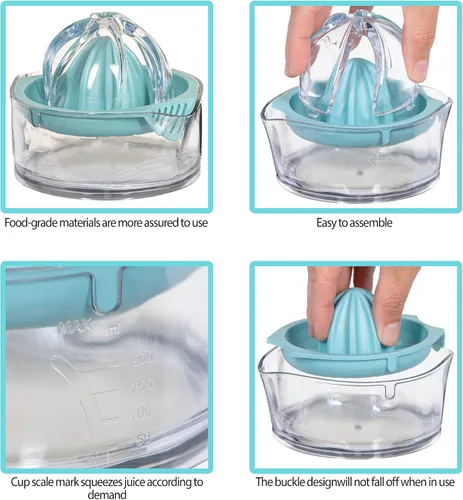 Vista 3 de Better Houseware Exprimidor manual de frutas y limón, naranja y lima, exprimidor de frutas, antideslizante y fácil de usar, de alta calidad, apto