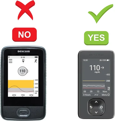 Vista 2 de SNK (Embalaje transparente de 2 piezas) Protector de pantalla de vidrio templado flexible real para receptor Dexcom G7/G6