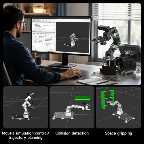 Vista 2 de Yahboom 6DOF Robotic Arm for RaspberryPi 5 ROS2 AI Vision Ver Without Pi5