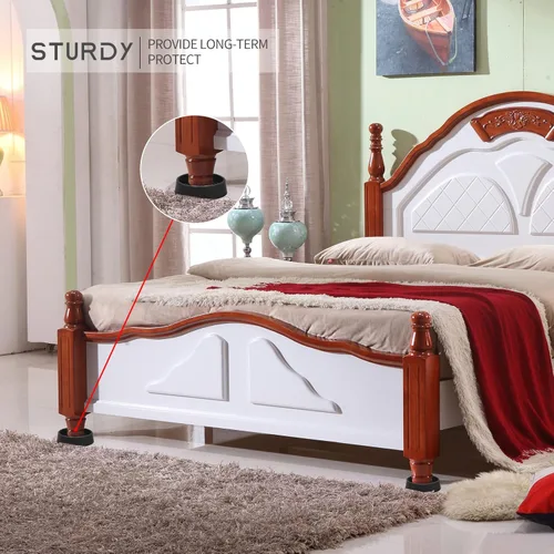 Vista 5 de Posavasos para Muebles, Copas de Ruedas de Goma de 1.5X1.5 Pulgadas, Almohadillas Antideslizantes para Muebles, Agarraderas Antideslizantes