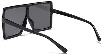 Vista 3 de JUSLINK Gafas de sol cuadradas de gran tamaño para mujer modernas y planas