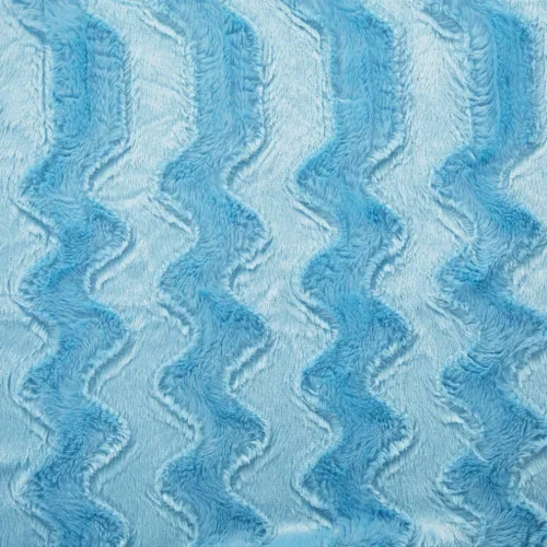 Vista 4 de Tache Light Sky Blue Throw Super Soft Warm Faux Fur with Ivory Sherpa Back Blanket - 63x87