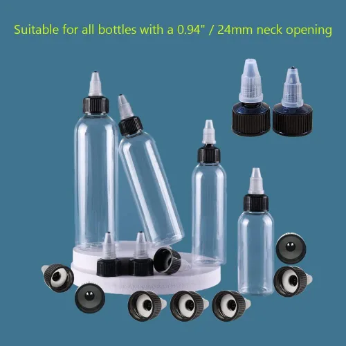 Vista 5 de 40 tapas de botella con giro natural 24/410, tapas de repuesto para botellas con orificio de 0.115