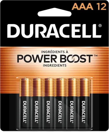 Duracell - Pilas alcalinas AAA CopperTop - Batería triple A multiusos de larga duración para el hogar y el negocio - 12