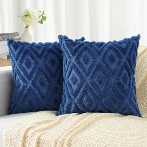 Vista 22 de Pallene Juego de 2 fundas de almohada de color beige de verano de 16 x 16 pulgadas, fundas decorativas de piel sintética suave para sofá, cama, sala