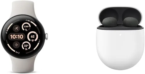 Vista 24 de Reloj inteligente Google Pixel Watch 3 (41mm) Modelo 2024 - Reloj inteligente Android, seguimiento de frecuencia cardíaca, Fitbit para correr