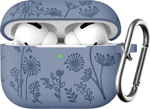 Vista 20 de Lerobo Funda con Flor Grabada Compatible con Apple AirPods Pro 2 Funda de Protección Completa para AirPods Pro 2ª 1ª Generación 2022/2023 USB C