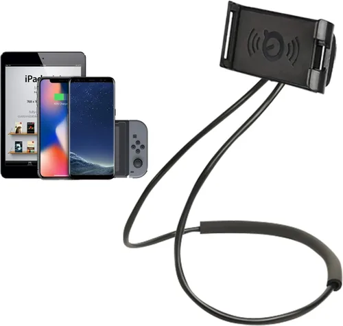 Vista 3 de Soporte universal para teléfono móvil inteligente, colgante en el cuello, soporte para teléfono celular, soporte para teléfono celular perezoso