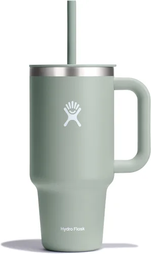 Vista 79 de Hydro Flask Vaso de Viaje de 40 Oz con Asa, Tapa y Pajita - Acero Inoxidable Aislado en 40 Oz Birch