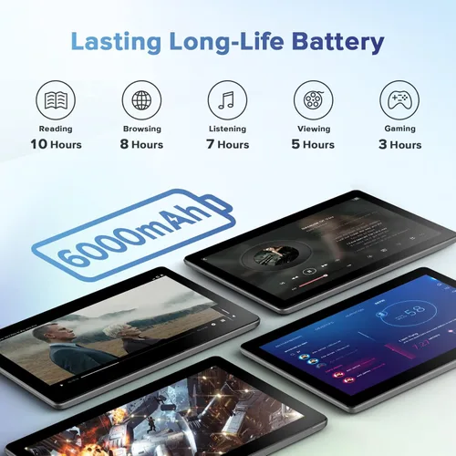Vista 6 de FANGOR Tabletas Android 11.0 de 10.1 pulgadas, tableta con 2 GB de RAM de 32 GB de almacenamiento, 2 MP+ 8 MP cámara doble, pantalla IPS HD, WiFi