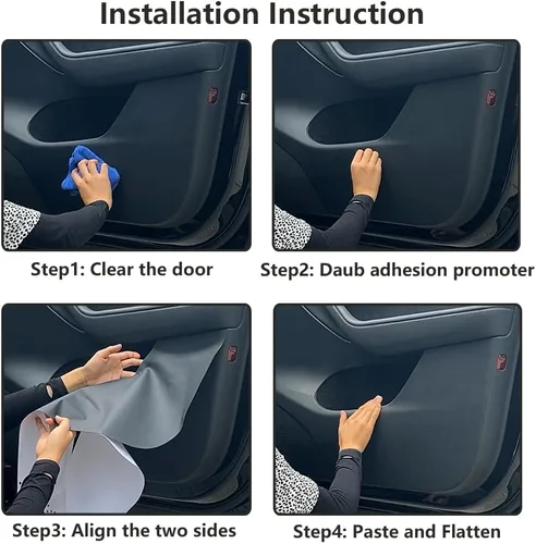 Vista 7 de Protector de coche para puerta anti patadas para Volvo XC60 Accesorios 2018 2019 2020 2021 2022 2023 2024 2025 2026 Adhesivos de colisión