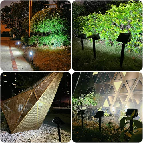 Vista 7 de Focos solares para exteriores, impermeables, IP65, 46 LED, luz solar para paisaje, 3 modos de brillo, luces solares 2 en 1 para piscina al aire