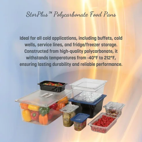Vista 4 de Carlisle FoodService Products Storplus Food Pan, Storage Container with Spoonable Corners for Catering, Buffets, Restaurants, Polycarbonate (Pc)