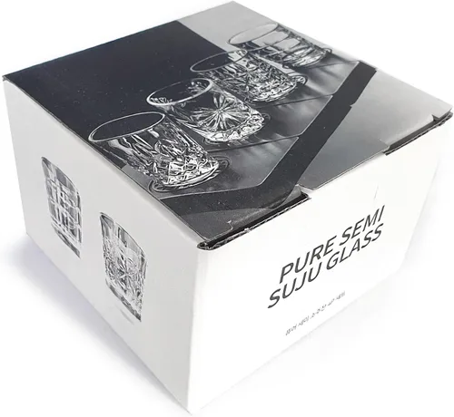 Vista 5 de LENITH Korean Pure Semi Soju - Juego de 4 vasos de chupito, whisky, tequila y licor, cristalería Clarity Soju Cup