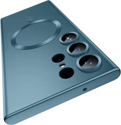 Vista 18 de MAKAVO Funda mate para Samsung Galaxy S22 Ultra, compatible con MagSafe, funda magnética delgada con protector de lente de cámara integrado, carcasa