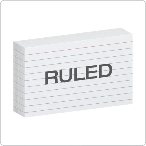 Vista 3 de Oxford 63500 Tarjetas de índice rayadas, de gran peso, 3 x 7.6 cm, blancas, 100 por paquete
