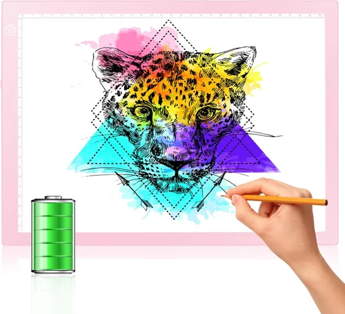 Vista 22 de LitEnergy Caja de trazado de luz de tablero de copia LED A4, almohadilla de luz LED ajustable de alimentación USB para transferencia de tatuajes