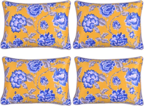 Vista 21 de Decozen Fundas de almohada – Paquete de 1 funda de cojín decorativa con estampado floral para decoración del hogar, sofá, silla, cama, patio, sala