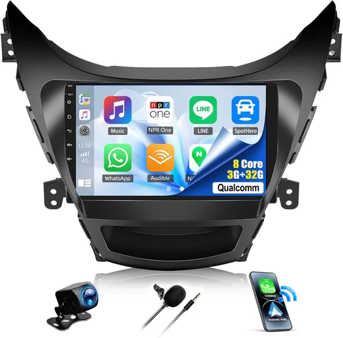 Vista 9 de SIXWIN 1G+32G Radio de Estéreo de Coche Android para Hyundai Elantra 2011 2012 2013 con Apple Carplay Inalámbrico Android Auto Bluetooth pantalla