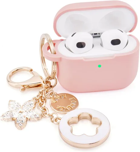 Vista 22 de Funda floral para Apple Airpods iPods 4, funda para mujer, VISOOM 2025 de silicona 3D Airpod iPod 4ª generación, fundas protectoras lindas