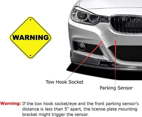 Vista 8 de Soporte para placa matrícula para BMW, Negro