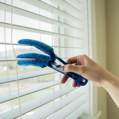 Vista 3 de Barra de extensión y kit de plumero de telaraña de extensión azul, alcance extensible de 20 pies, plumero de ventilador de techo, poste telescópico