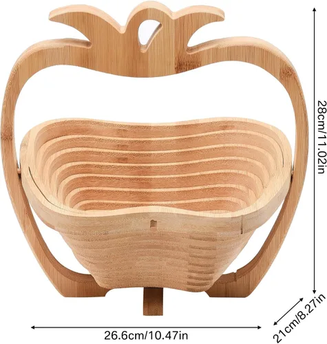 Vista 2 de Cesta de regalo de frutas secas, contenedor plegable creativo para varios alimentos, caja de aperitivos gourmet saludables, cuenco de frutas