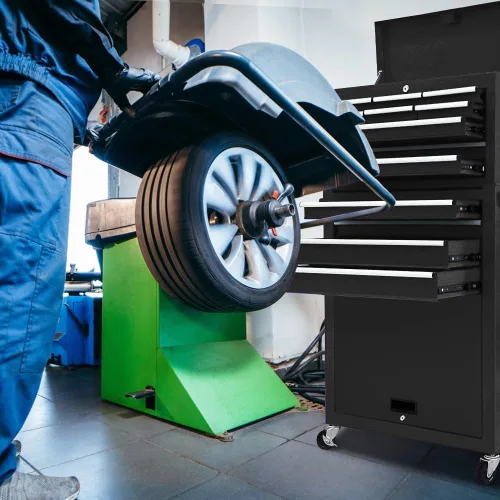 Vista 7 de Caja de herramientas con ruedas de 13 cajones, caja de herramientas grande con ruedas, armarios de herramientas con cajones, caja de herramientas