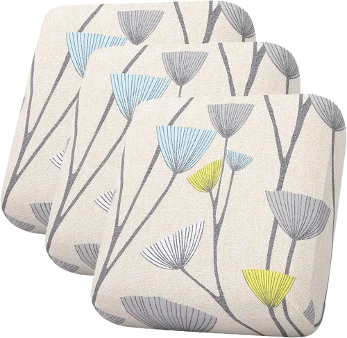 Vista 256 de hyha Fundas de cojín de sofá estampadas, fundas de sofá florales lavables para sofás con 2 cojines, fundas de cojín de patrón elástico para muebles