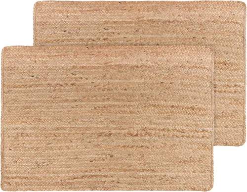 Vista 46 de RedEarth · Alfombra rectangular - 2'x3' de yute natural trenzada con respaldo antideslizante - Alfombra boho tejida a mano para dormitorio, cocina