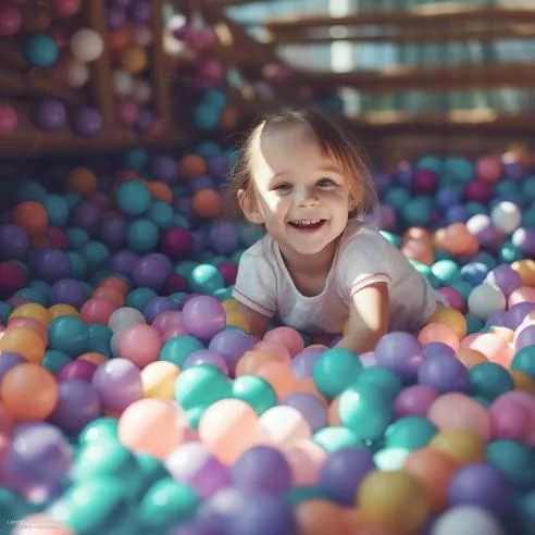 Vista 6 de TRENDPLAY Bolas de plástico para pozos de bolas, paquete de 100 bolas huecas, juego seguro y emocionante, perfecto para piscinas de bebés pequeños