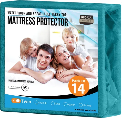 Vista 17 de Utopia Bedding – Protector impermeable de colchón tamaño individual, funda de colchón de terry premium de 200 GSM, transpirable, estilo ajustado
