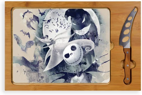 Vista 8 de PICNIC TIME Disney Mickey Mouse Icon - Juego de tabla de queso y cuchillos, bandeja para servir charcutería, vidrio templado extraíble, diseño