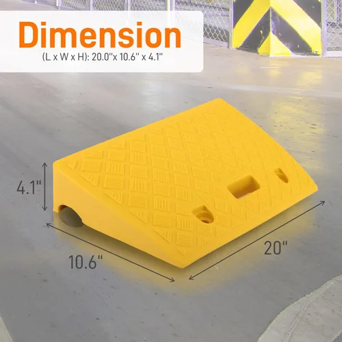 Vista 2 de Pyle Rampas de plástico ligeras y portátiles – Juego de 2 rampas de umbral de plástico resistente para calzada, muelle de carga, acera, automóvil