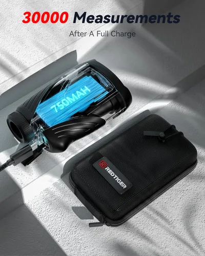 Vista 6 de REDTIGER Telémetro de golf, 7 aumentos de 1200 yardas, láser con pendiente, soporte magnético incorporado, bloqueo de mástil de vibración