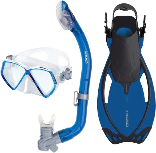 HEAD Pirate Junior - Máscara de esnórquel para jóvenes con bolsa de viaje