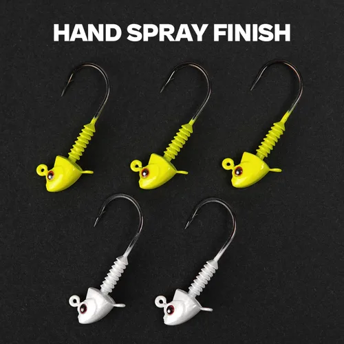 Vista 3 de Swimbait Jig Heads con soporte de cono apilado, minnow estilo ojo pesca jighead 3/16 1/4 3/8 1/2 oz (15 piezas)