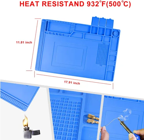 Vista 5 de Juego de destornilladores de precisión, kit de herramientas de reparación electrónica con alfombrilla antiestática, pulsera ESD, controladores