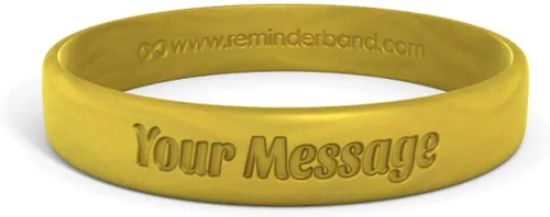 Vista 26 de Reminderband - Pulsera clásica de silicona 100% personalizada – Pulsera de goma de silicona personalizada – Personalizable, eventos, regalos, apoyo