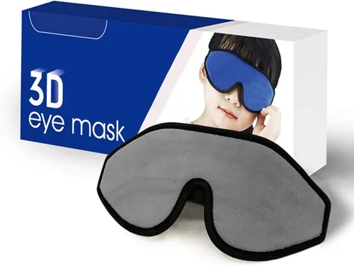 Vista 9 de Máscara de sueño 3D para niños, con bloqueo de luz, antifaz contorneada de espuma viscoelástica para dormir, correa ajustable para los ojos