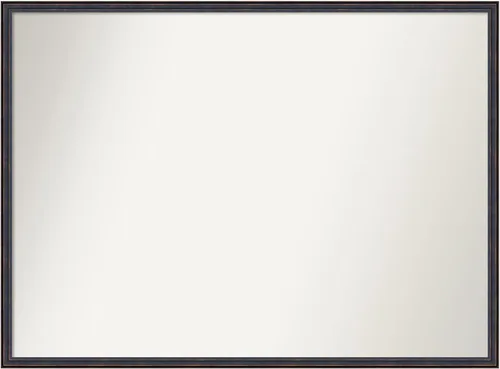 Vista 62 de Amanti Art Espejo de baño de bronce para sobre el fregadero, 25 x 26 pulgadas, espejo rectangular de bronce oscuro, marco de madera tradicional