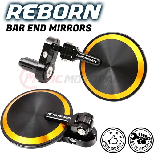 Vista 4 de Espejos de barra CNC Gold Reborn compatibles con FZ8 Fazer S 800 2009-2016
