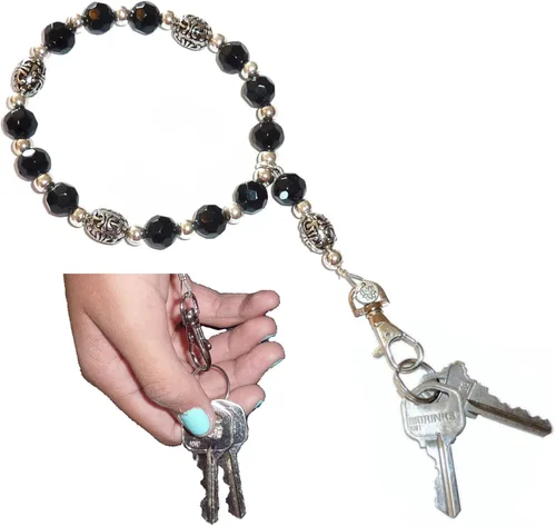 Vista 10 de Hidden Hollow Beads Cordón de muñeca, pulsera con cuentas para mujer, pulsera, joyería, llaves, teléfono, llavero, pulsera, fuerte